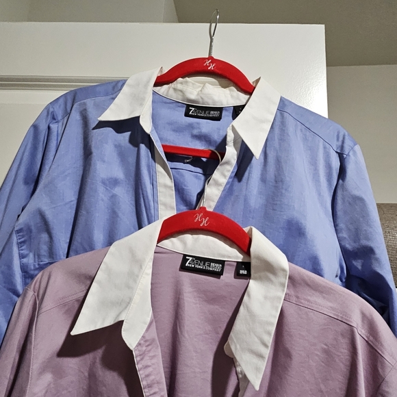 7th Ave NYC, Large, blue and lavender dress ahirts ( business casual) - Picture 3 of 3